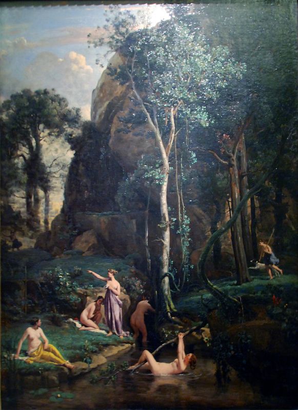 28A Diana and Actaeon (Diana Surprised in Her Bath) - Camille Corot 1836 - Robert Lehman Collection New York Metropolitan Museum Of Art